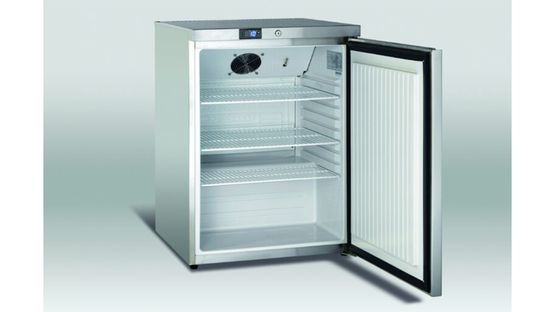 Køleskab underbordsmodel på 145 liter i rustfri stål